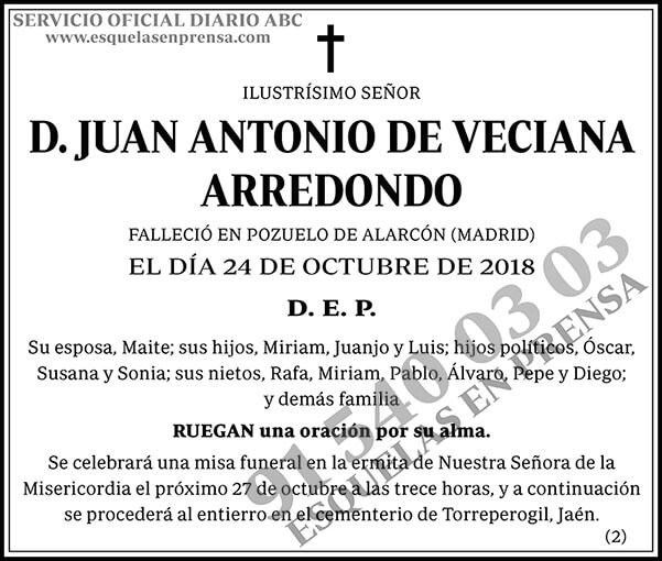 Juan Antonio de Veciana Arredondo